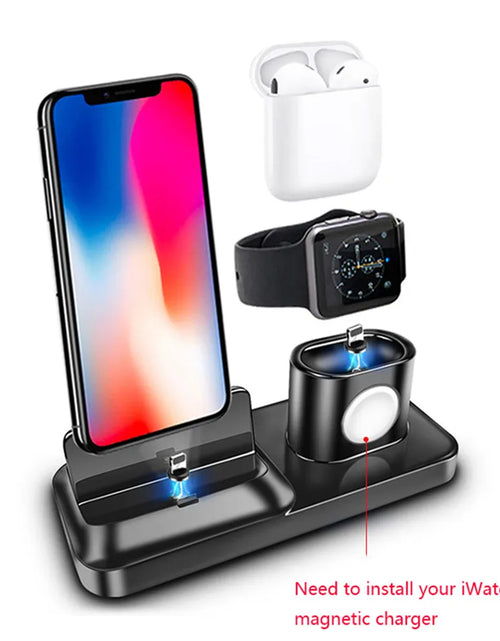 Load image into Gallery viewer, 3 in 1 Magnetic Charging Dock Fast Charging Qi Wireless Charger Stand
