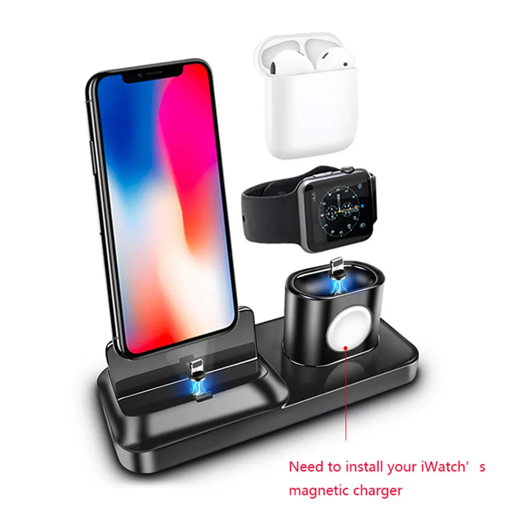 3 in 1 Magnetic Charging Dock Fast Charging Qi Wireless Charger Stand