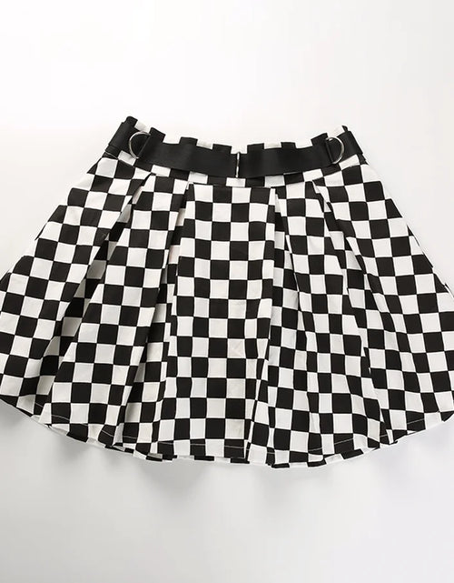 Load image into Gallery viewer, Pleated Checkerboard Skirts
