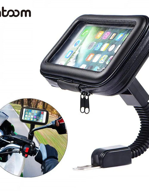 Load image into Gallery viewer, Motorcycle Telephone Holder Support Moto Bicycle Rear View Mirror Stand Mount
