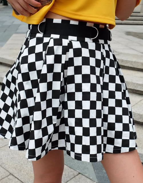 Load image into Gallery viewer, Pleated Checkerboard Skirts
