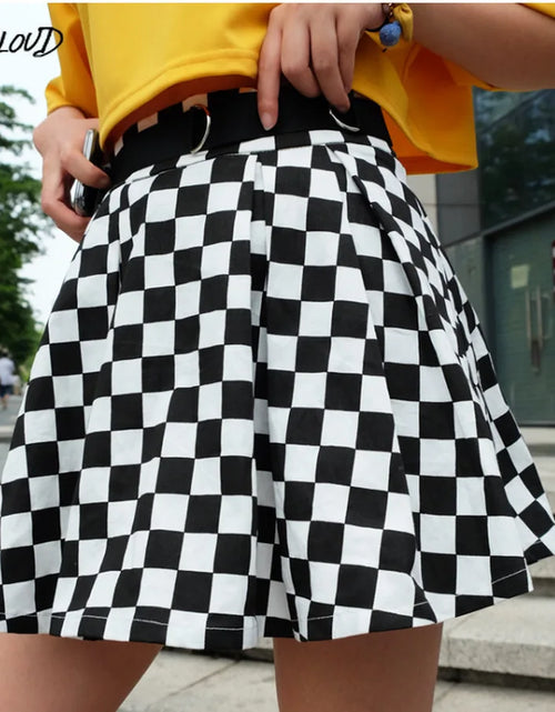 Load image into Gallery viewer, Pleated Checkerboard Skirts
