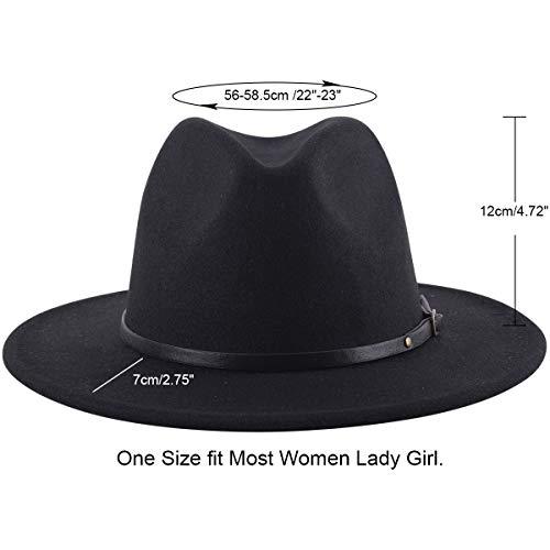 Chic Colorblock Fedora Hat (Black)