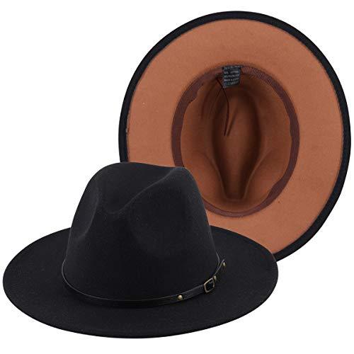 Load image into Gallery viewer, Chic Colorblock Fedora Hat (Black)
