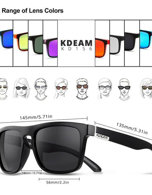 Load image into Gallery viewer, Sun Glasses KDEAM Polarized Sunglasses
