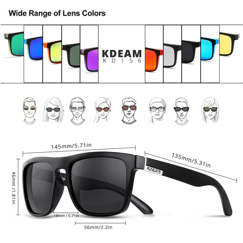 Sun Glasses KDEAM Polarized Sunglasses