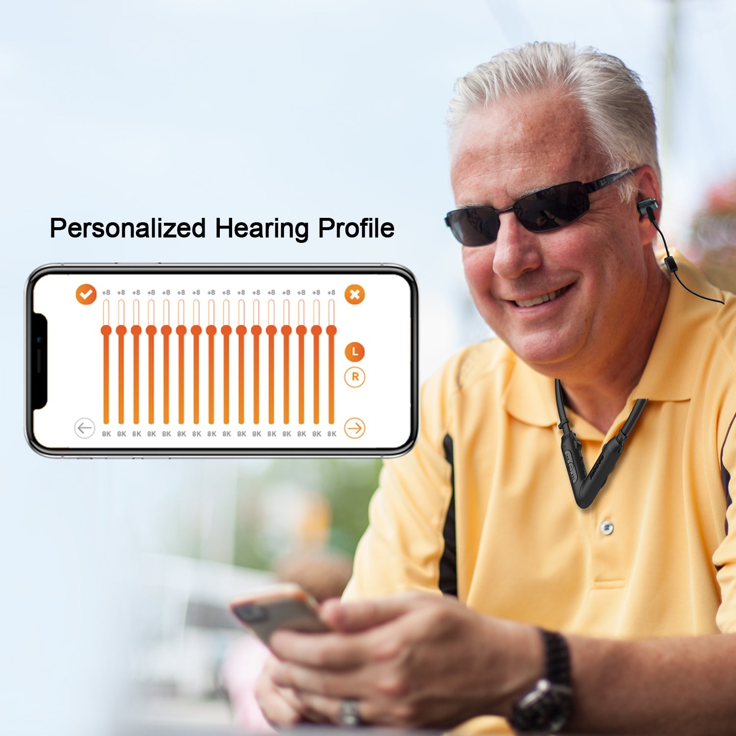 Digital Self-Fitting PSAP Bluetooth Personal Sound Amplifiers