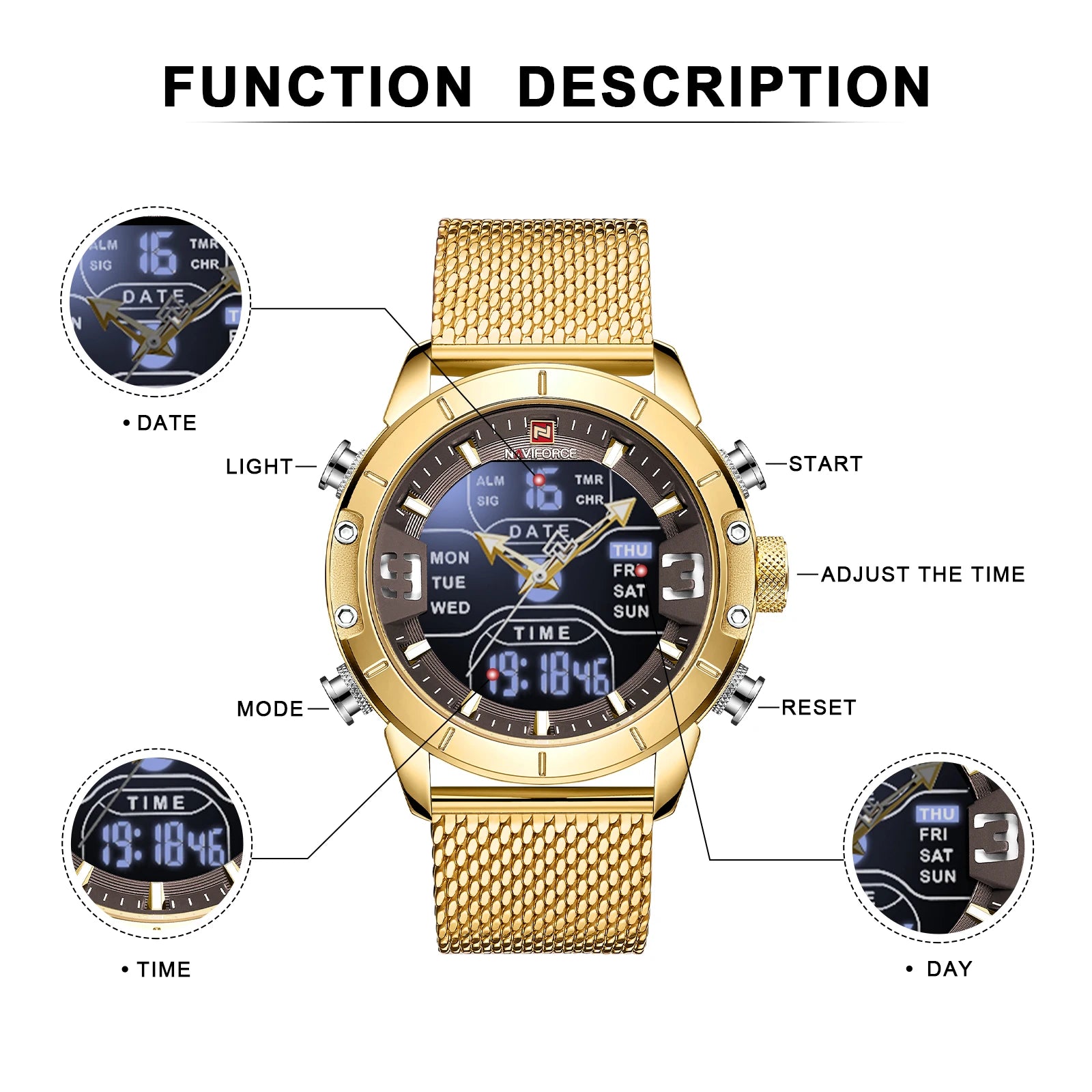 NAVIFORCE Men Watch Top Luxury Brand